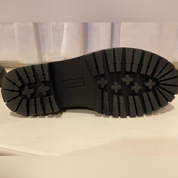 Quince Women’s Italian Leather Lug Sole Loafer Black Size 9 - Picture 6 of 9